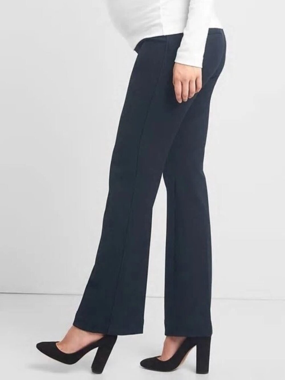 GAP NWT Maternity Full Panel Baby Boot Leg Trousers in True Indigo Blue, size 8